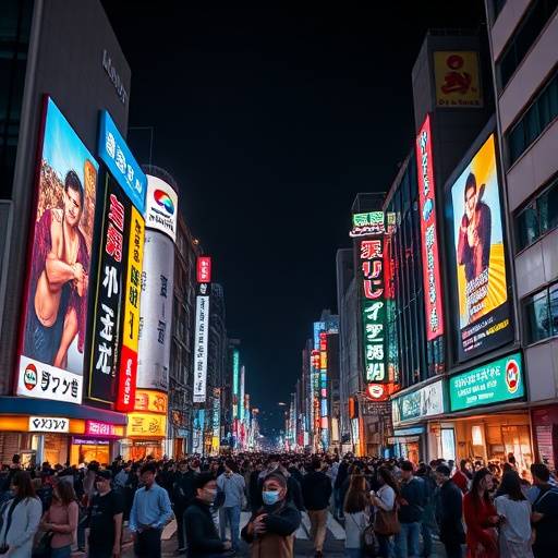 Shibuya Crossing in Tokyo at night